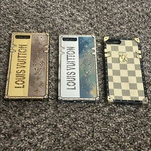 Designer Phone Case Trio - Gold, Blue, and Black